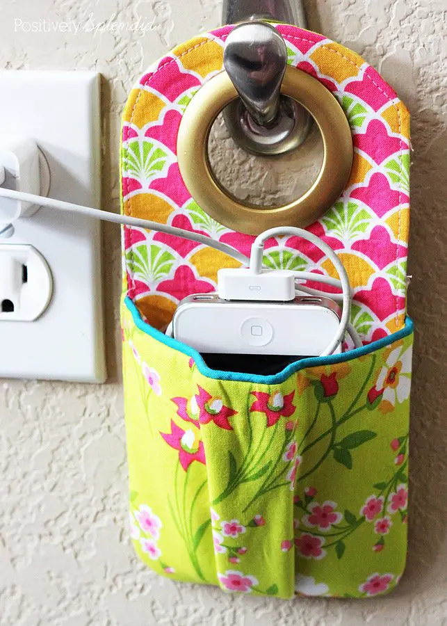 DIY Fabric Phone Charging Station