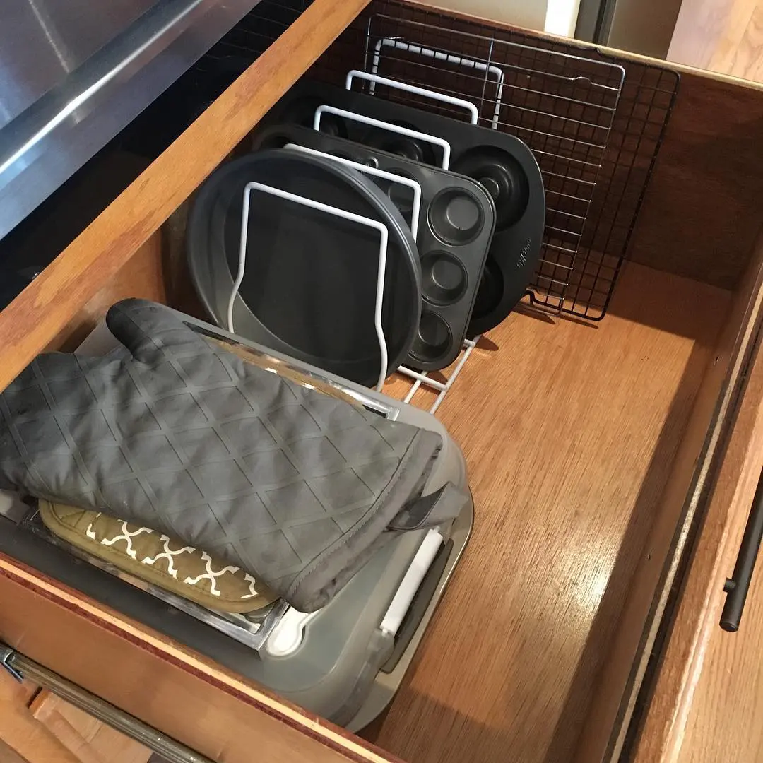 organized deep drawers