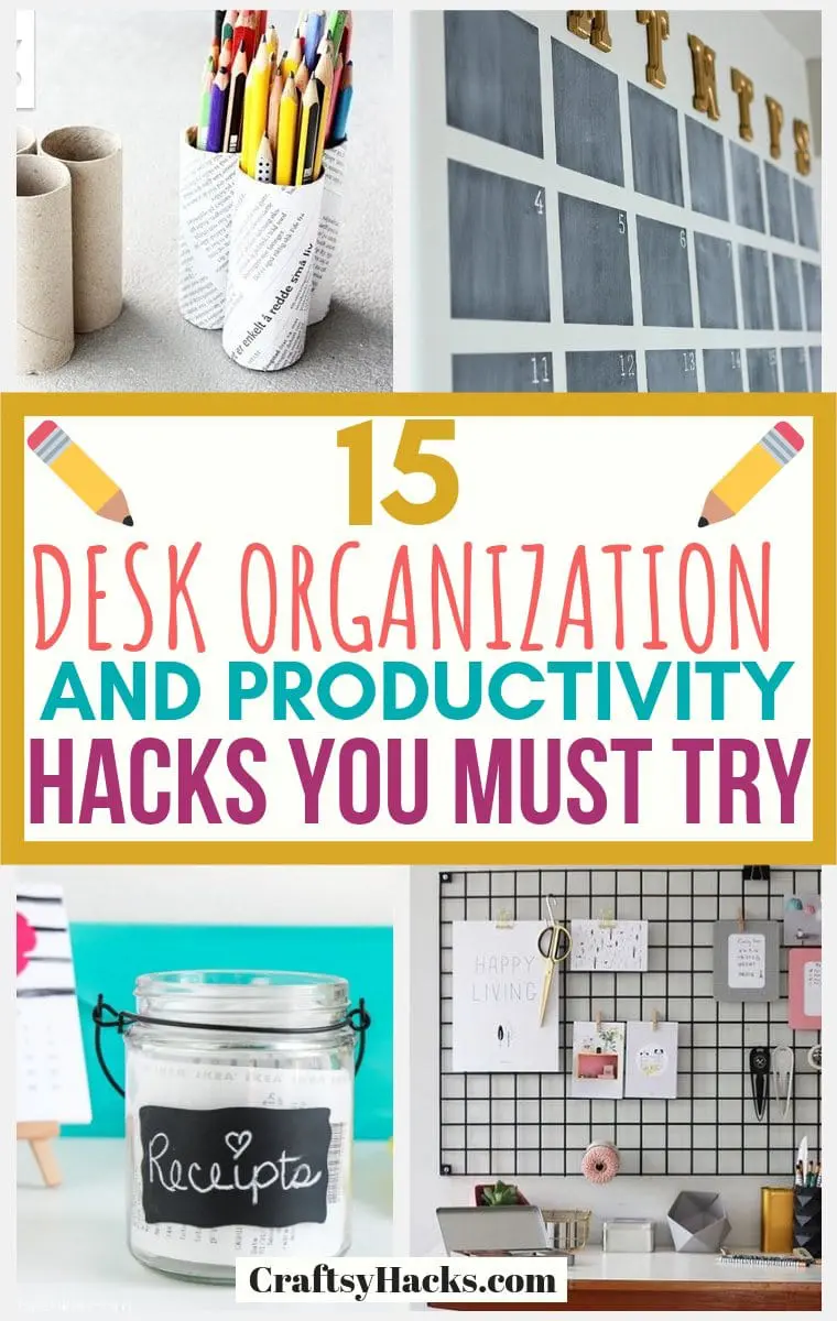 15 Brilliant Desk Organization and Productivity Hacks - Craftsy Hacks