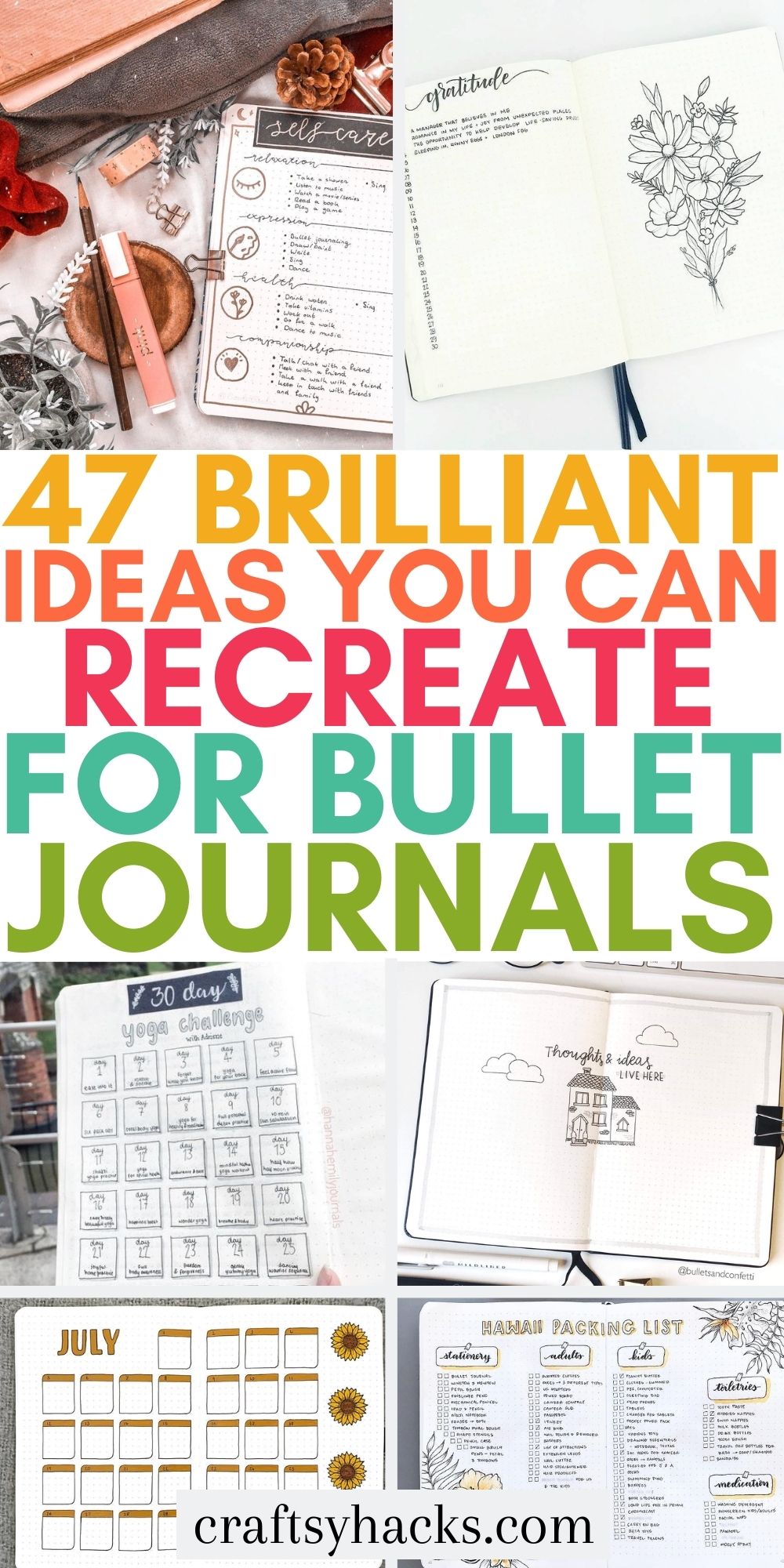 47 Amazing Bullet Journal Ideas You Need to Steal - Craftsy Hacks