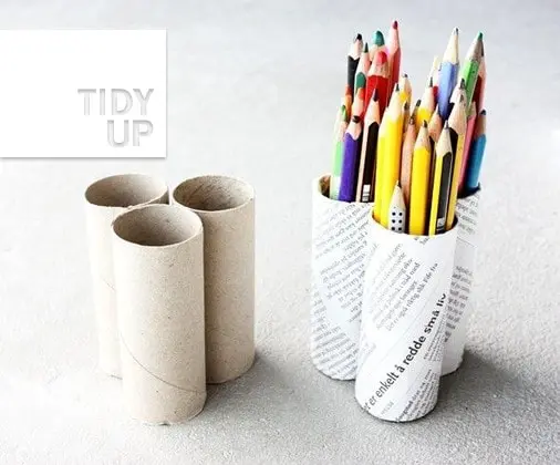 toilet roll pencil holder