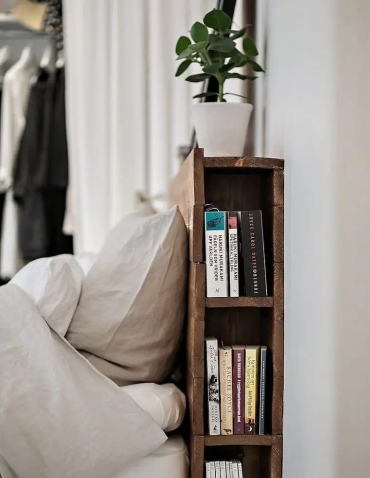 bed frame bookcase