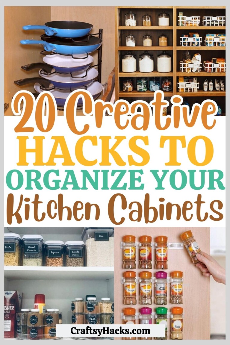 20 Genius Ways to Organize Kitchen Cabinets - Craftsy Hacks