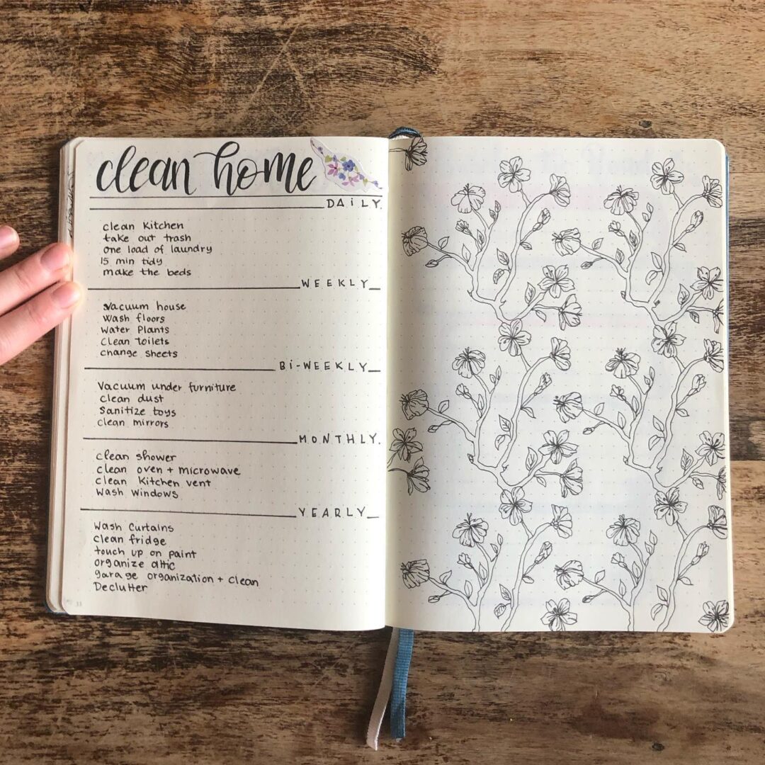 House Cleaning Schedule: 20 Bullet Journal Ideas - Craftsy Hacks