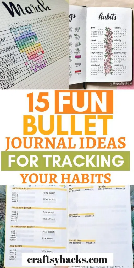 fun bullet journal ideas for tracking your habits