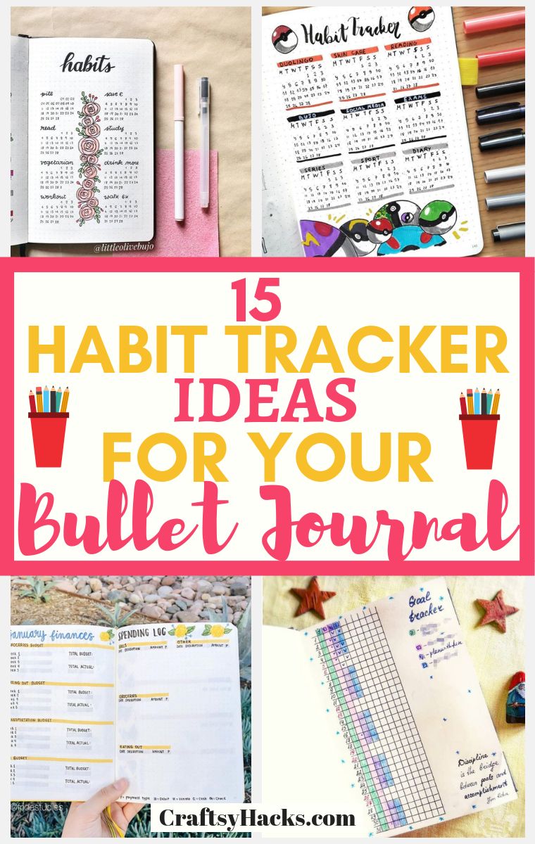 habit tracker ideas for your bullet journal