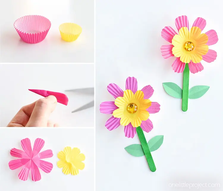 Cupcake Liner Flowers