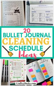 House Cleaning Schedule: 20 Bullet Journal Ideas - Craftsy Hacks
