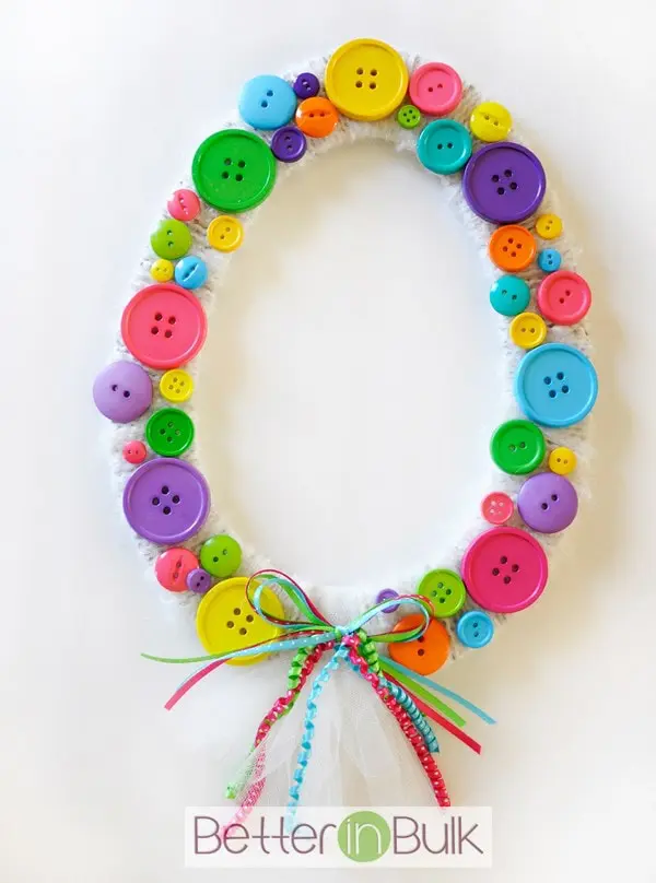 Easter Egg Button Wreath