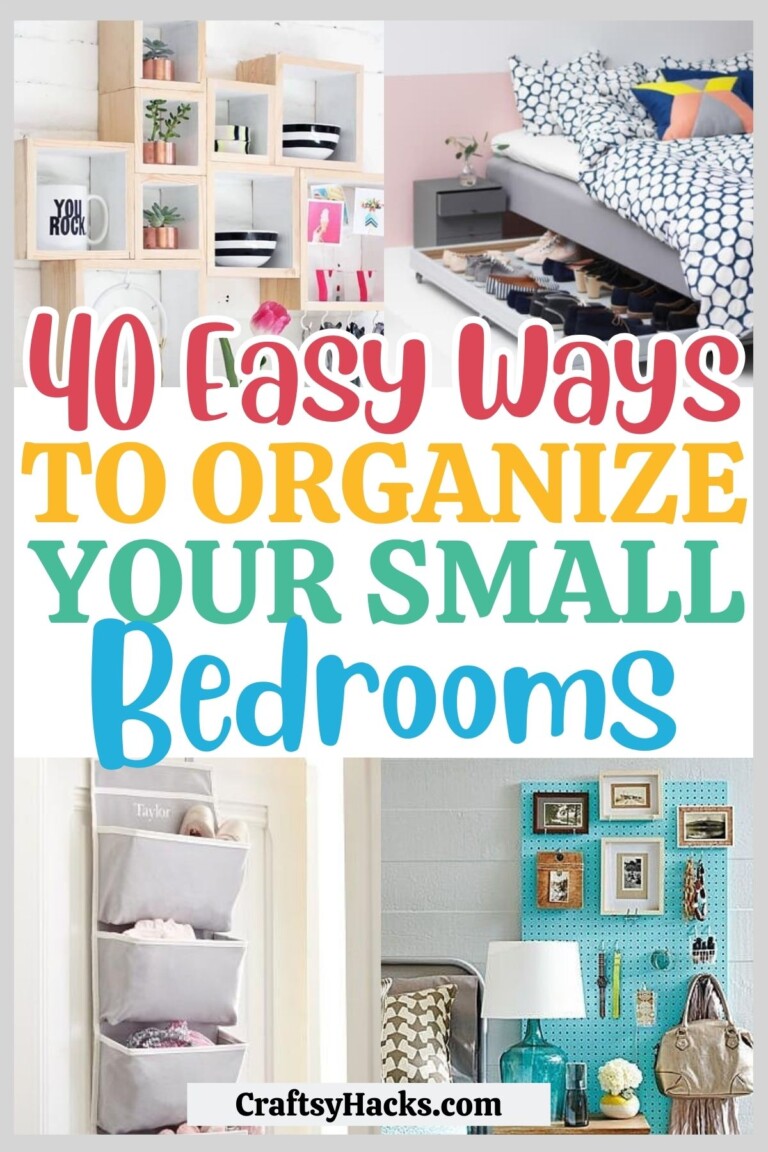 40 Ways to Organize a Small Bedroom - Craftsy Hacks