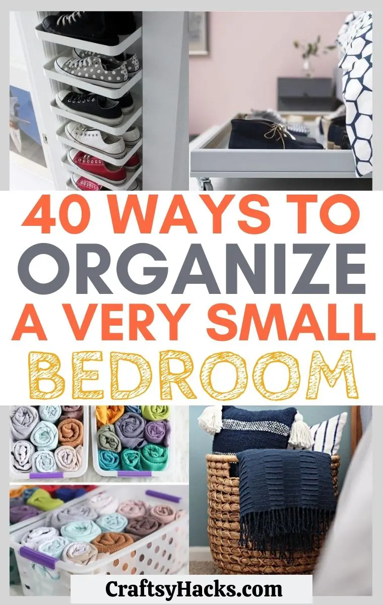 20 Ways to Organize a Small Bedroom   Craftsy Hacks