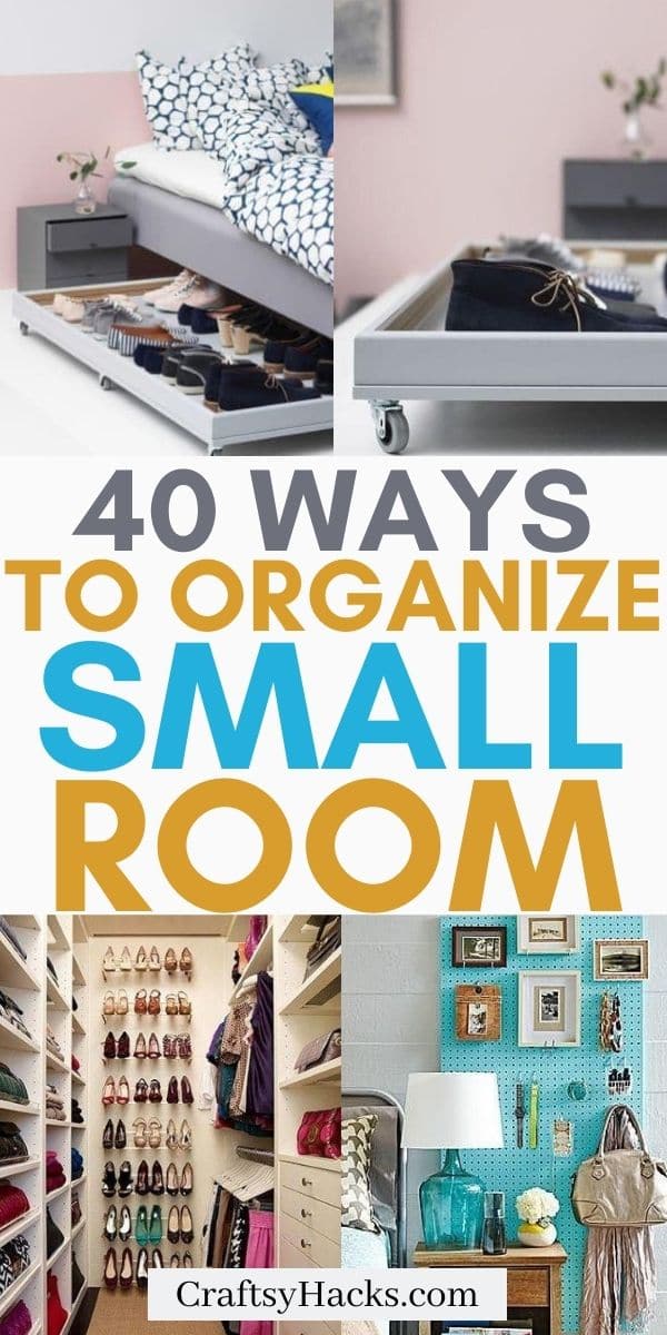 40 Ways to Organize a Small Bedroom - Craftsy Hacks