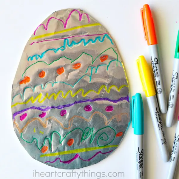 Tin Foil Easter Egg Art