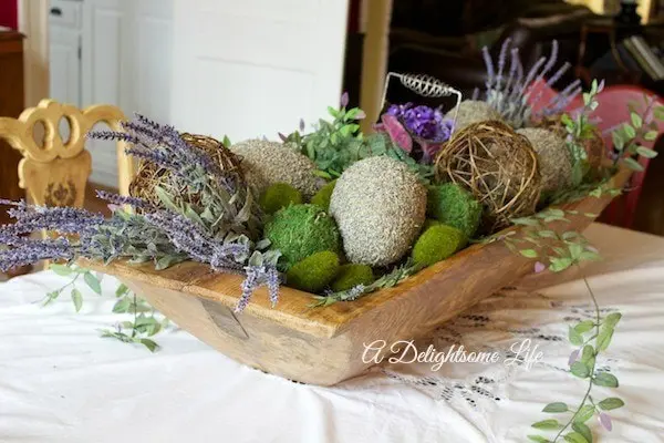 Dough Bowls with Floral Arrangement