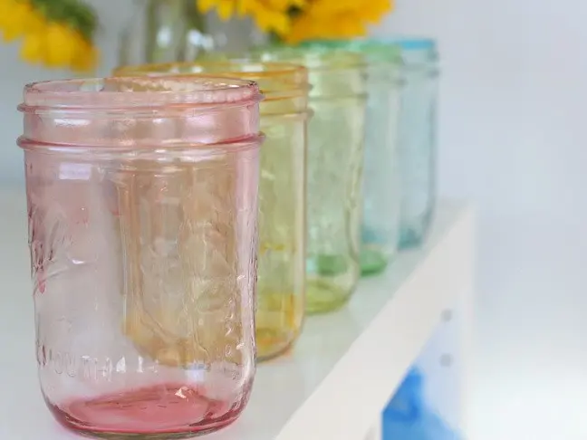 Tinted Mason Jars