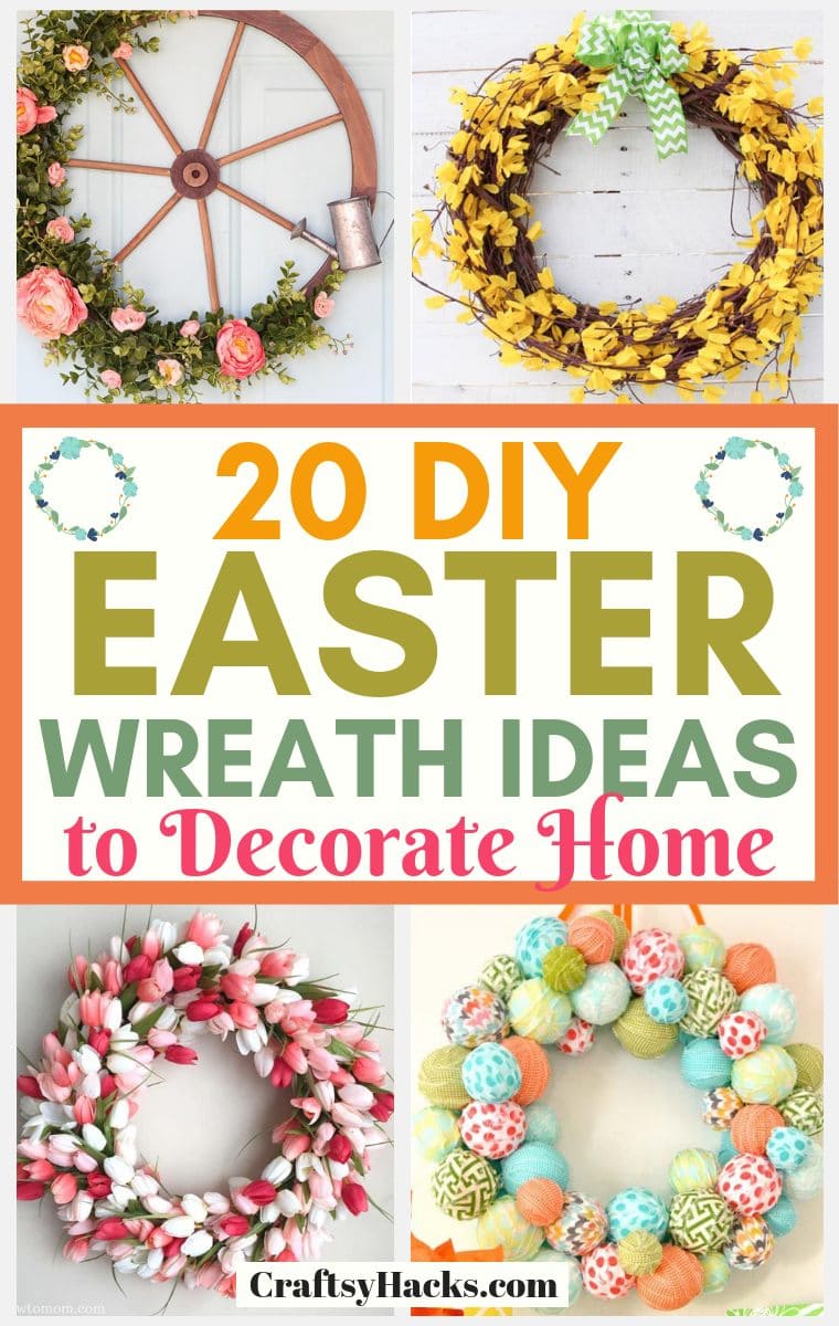 20 DIY Easter Wreath Ideas to Decorate Home - Craftsy Hacks