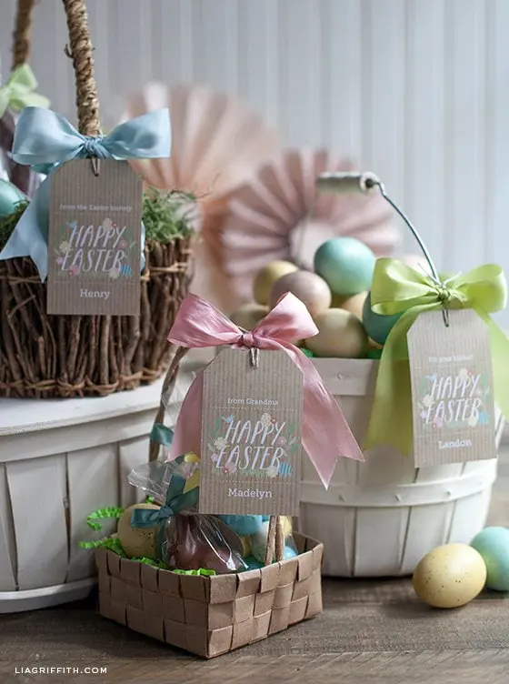 Easter Basket with Printable Tags