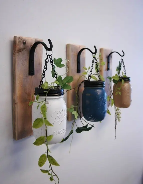 Hanging Mason Jars