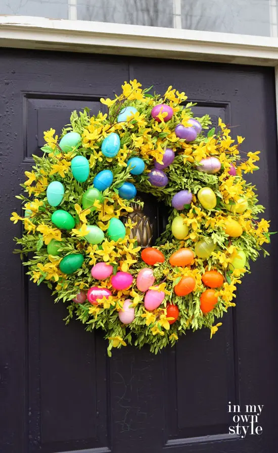 Spray Painted Spring Wreath