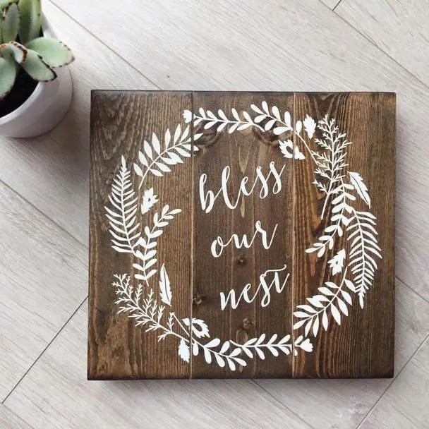 Painted Wood Décor With Text