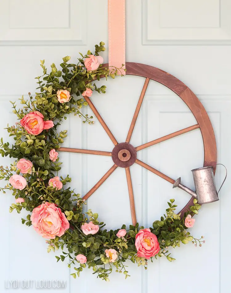 Wagon Wheel Farmhouse Style Wreath