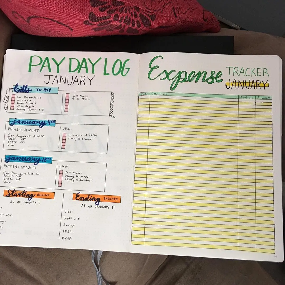 Pay Day Log and Expense Tracker