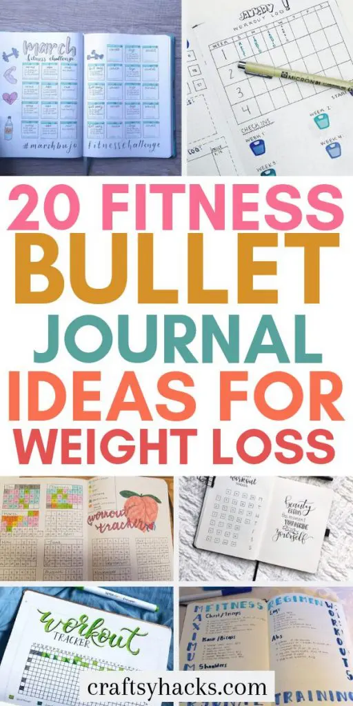 20 fitness bullet journal ideas for weight loss