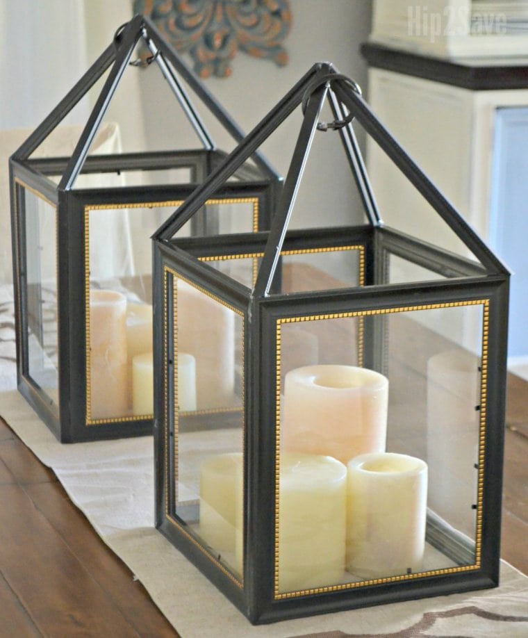 Rustic Picture Frame Lanterns