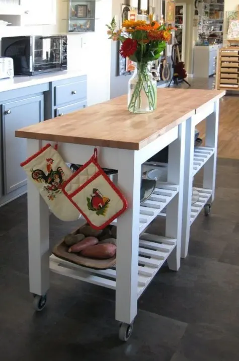 Vintage-Inspired Kitchen Island