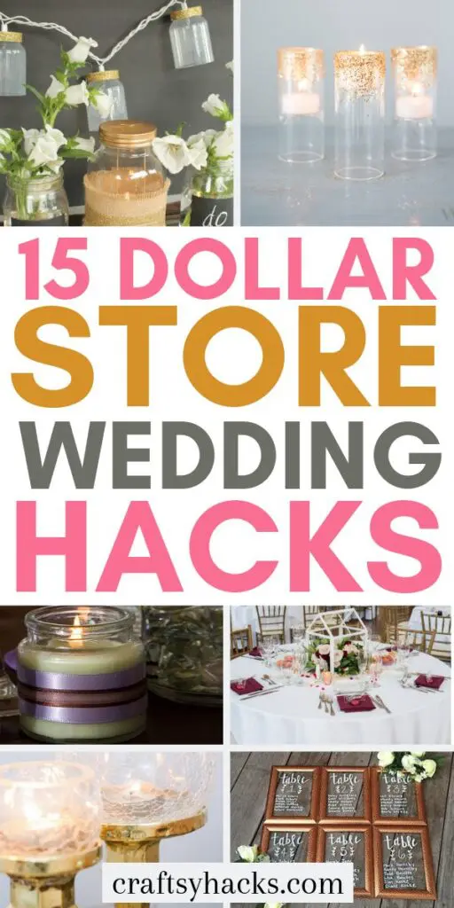 dollar store wedding hacks
