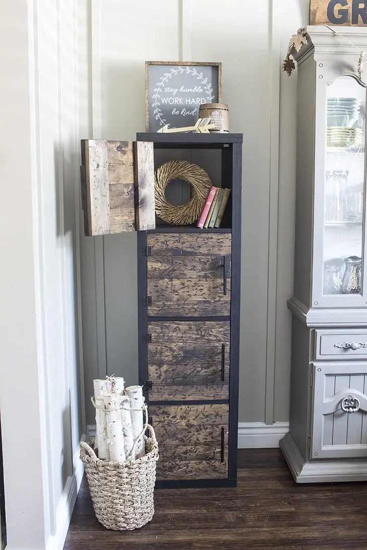 Rustic Shelving Unit with Doors