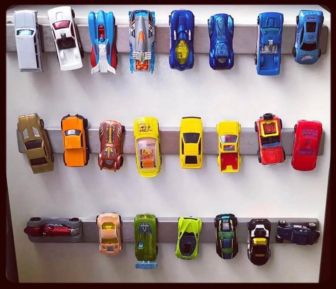 Magnetic Knife Strip to Park Toy Cars