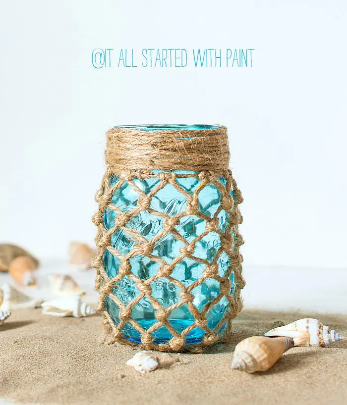 Fishnet Mason Jar