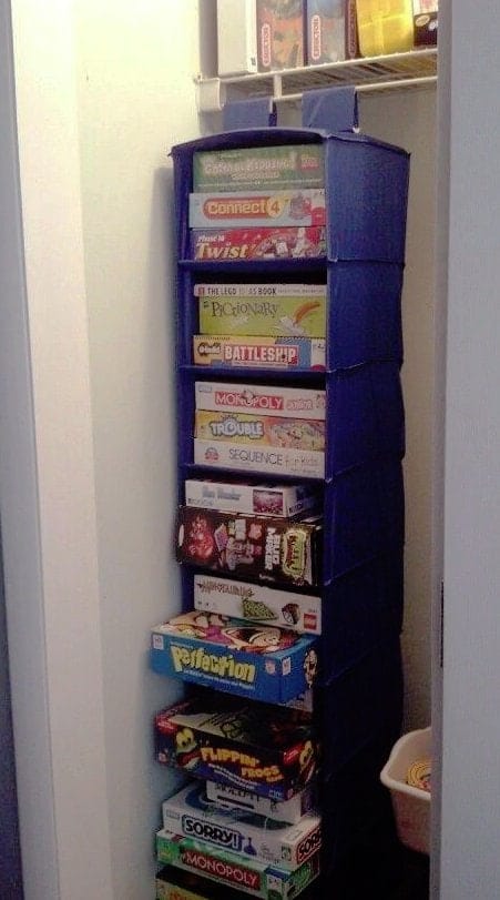 Hanging Board Game Shelf