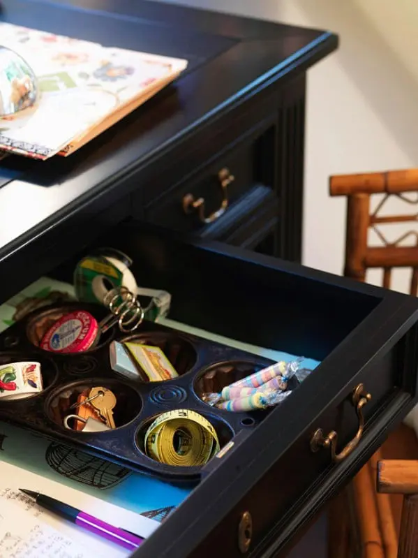 Muffin Tin into Drawers