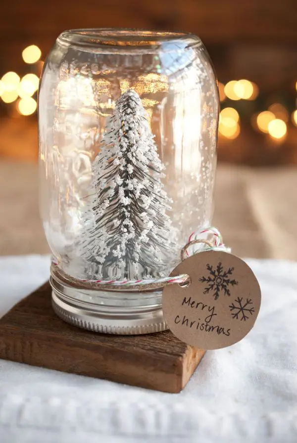 mason jar snow globes