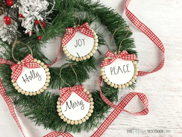 Farmhouse-Style Bead Ornaments