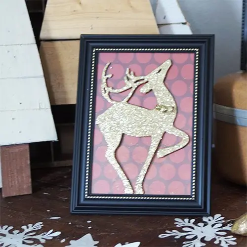 Framed Reindeer Silhouette