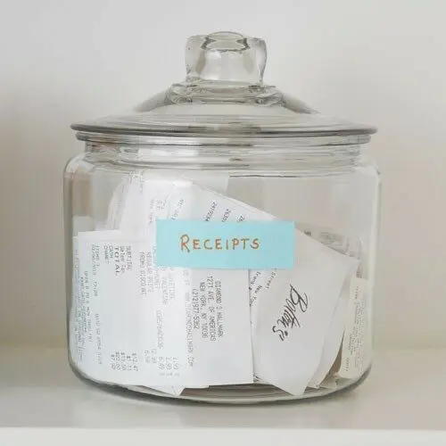 Receipt Jar