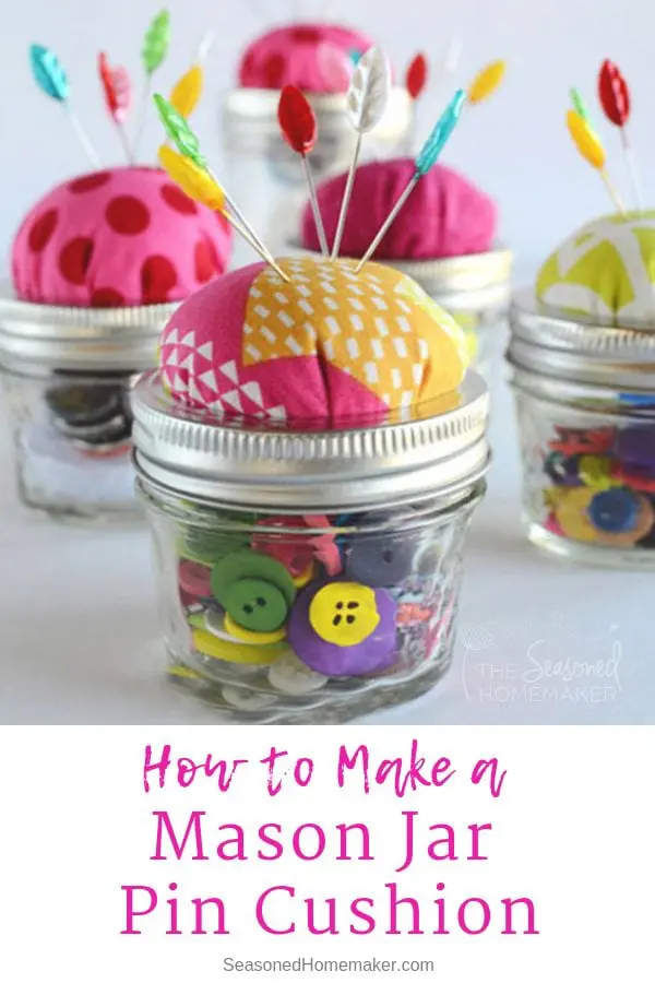 mason jar pin cushion