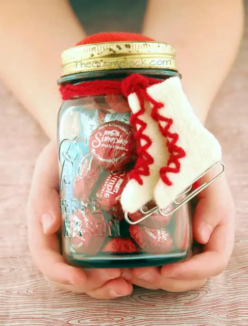 ice skating mason jar