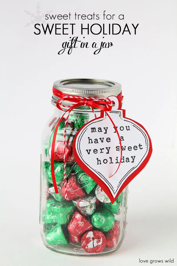 christmas candy mason jar