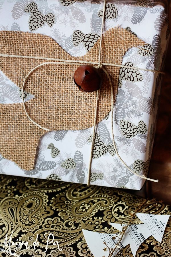 burlap wrapping paper