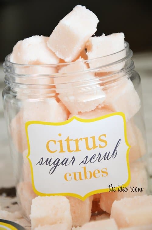 sugar scrub cubes