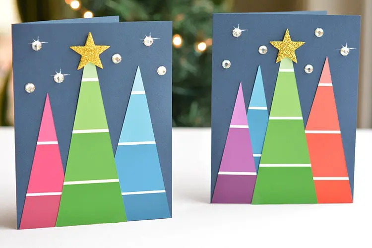 Paint Chip Christmas Cards