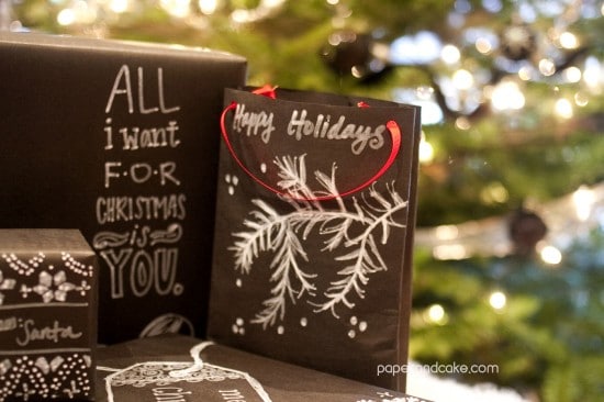 chalkboard gift wrap