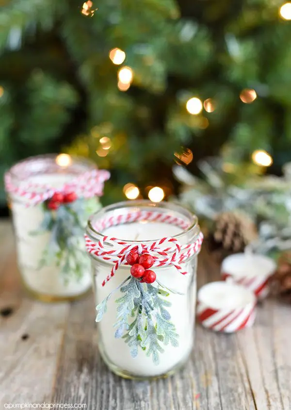 peppermint mason jar candle