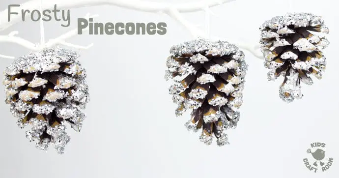 Snowy Pinecone Tree Ornaments