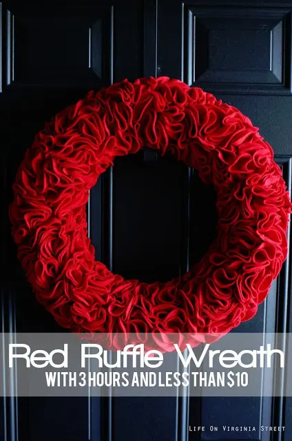 felt ruffle wreath