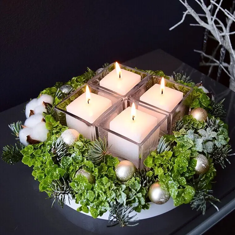 flower box candle arrangement